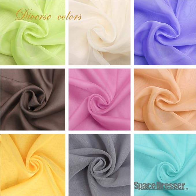 SpaceDresser Basic Rod Pocket Sheer Voile Window Curtain Panels Cyan Blue 1 - Image 9