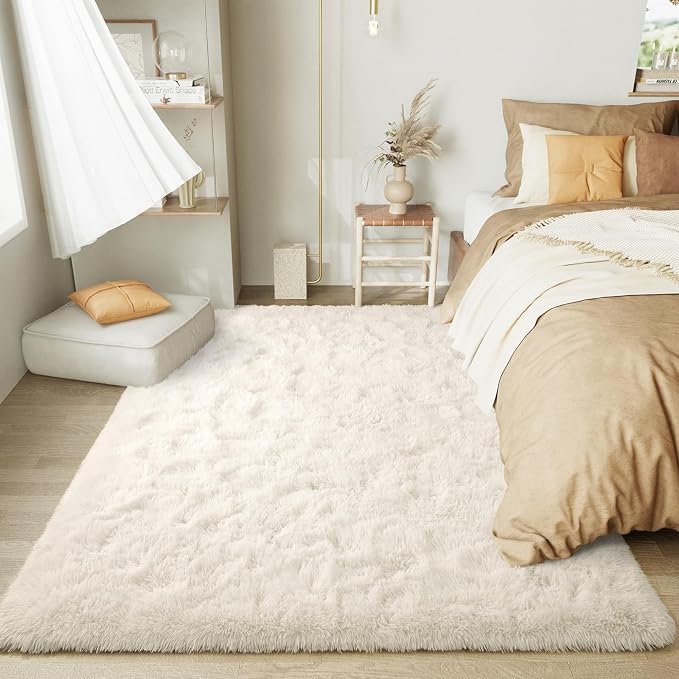 LOCHAS 4x6 Area Rugs Fluffy Living Room Carpets - Image 3