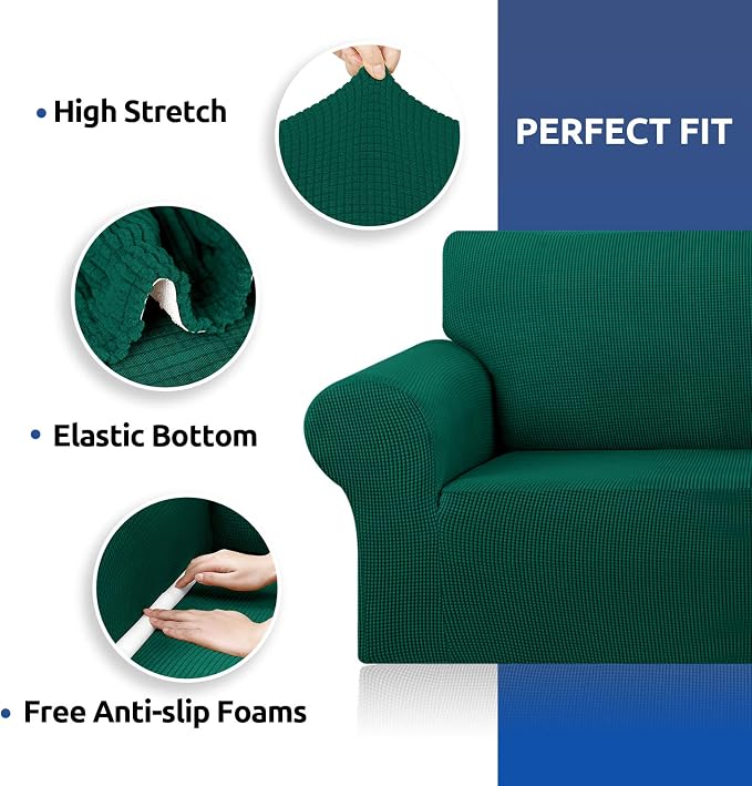 Stretch Oversized Couch Covers for Sofa Slipcover, Hunter | 1-Piece Washable - Image 5