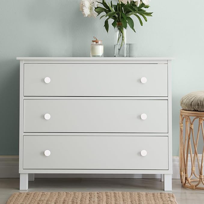 Ravinte 10 Pack Cabinet Knobs White Kitchen Cabinet Knobs Round Dresser Drawer Pulls Closet Door Pulls 1-1/5 Inch