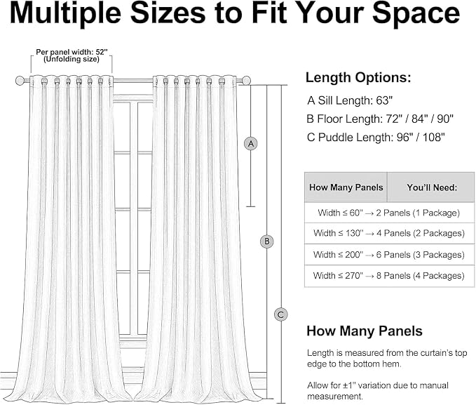 Topfinel Cream White 78 Inch Living Room Boho Curtains 2 Panels Set 100% - Image 8