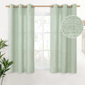 YoungsTex Sage Green Linen Curtains 45 Inches Length by YoungsTex