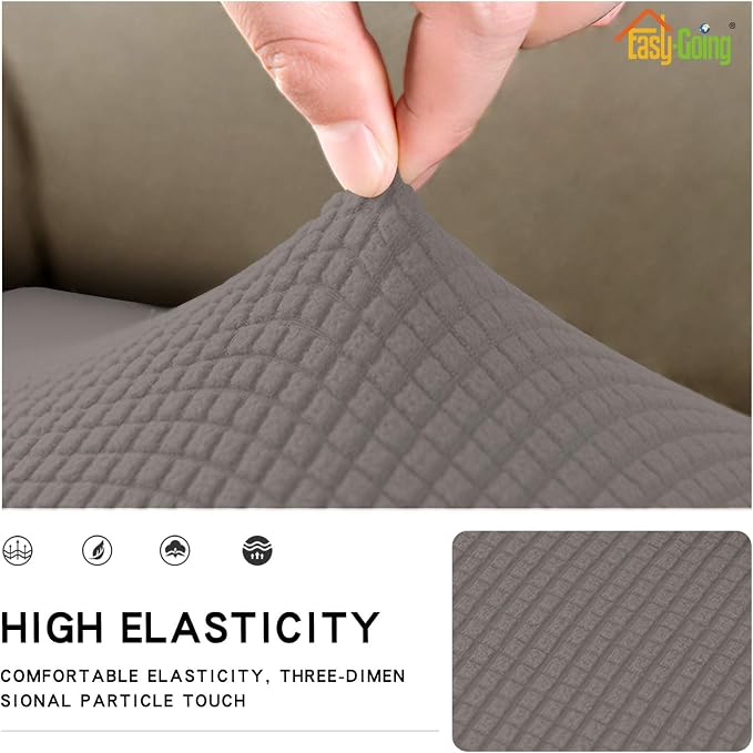 Easy-Going Stretch 1 Piece Loveseat Couch Cushion Cover - Image 3