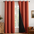MIULEE Fall Burnt Orange 100% Blackout Curtains by MIULEE