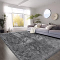 SERISSA 6x9 Fluffy Grey Faux Fur Area Rug by SERISSAHomeDecorCollection