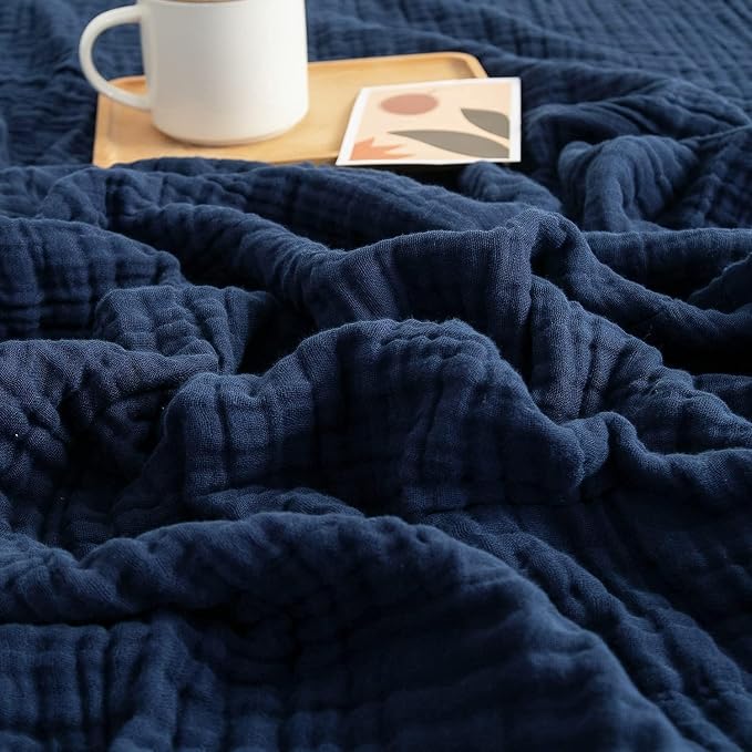 EMME Cotton Muslin Throw Blanket 4 Layer by EMME