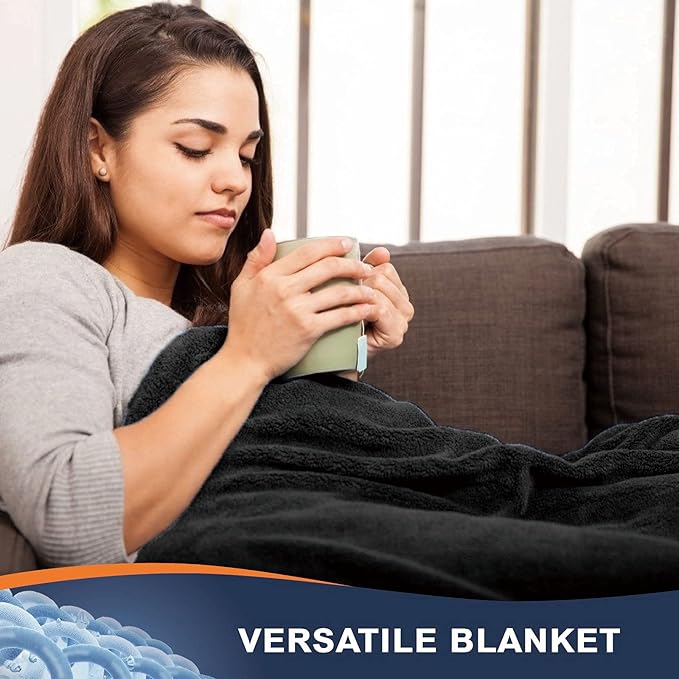 Walensee Fleece Blanket Plush Throw Fuzzy Lightweight (Throw Size 50x60 Black) Super Soft Microfiber Flannel Blankets for Couch, Bed, Sofa Ultra Luxurious Warm and Cozy for All Seasons