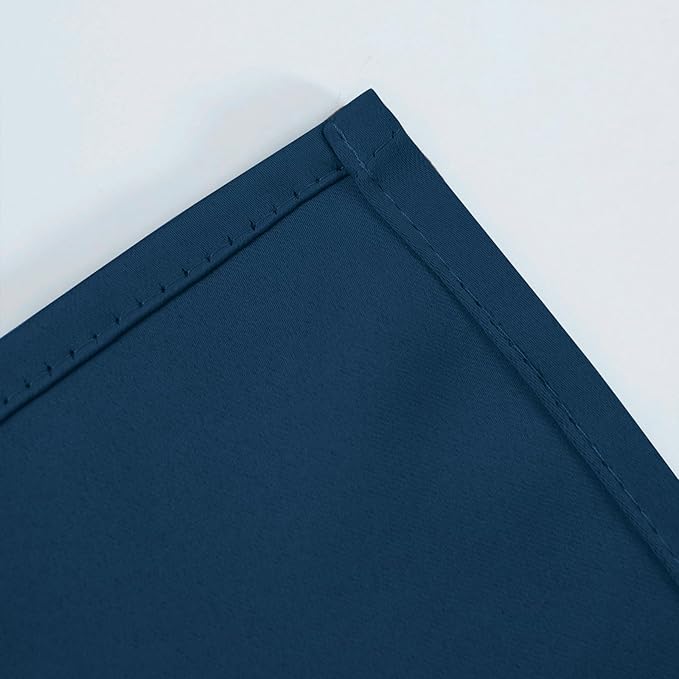 Blackout Curtains 52 x 120 Inch Long Navy Blue Curtains Set of 2 Panels Room - Image 7