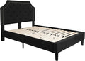Flash Furniture Brighton Full Size Tufted Upholstered Platform Bed in Black Fabric