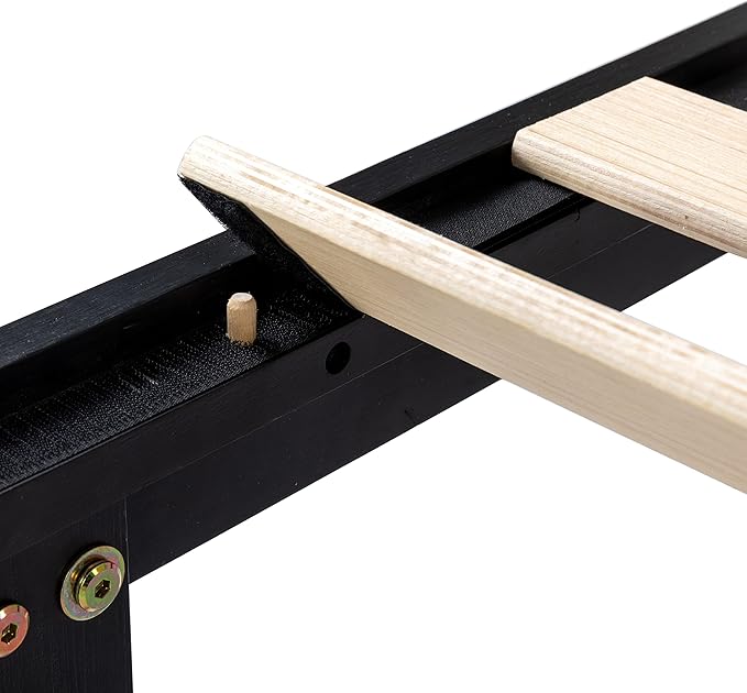 Mellow Naturalista Classic 12 Inch Solid Wood Platform Bed with Wooden Slats, Twin XL, Black
