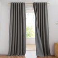 NICETOWN 100% Blackout Grizzle Gray Curtains 90 inches Long by NICETOWN