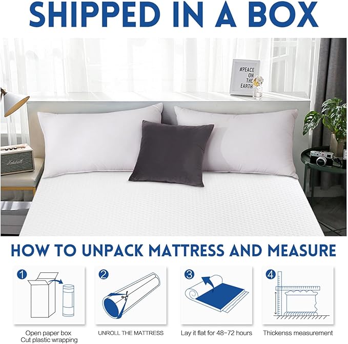 EDILLY 3 Inch Cooling Gel Memory Foam Mattress Topper Full Size,with Removable & Washable Bamboo Cover,Soft Breathable Mattress Pad,Bed Topper for Back Pain Relief (54x75)