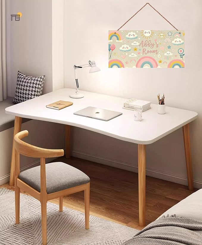 Personalized Sign Rainbow Sun Cloud Wall Decor Beautiful Decoration for Home Kitchen Bar Garage Vintage Retro Poster Plaque Decor for Kids Room Nursery Wall Decorations Stuff