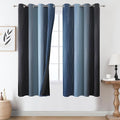 Navy Blue and Black Ombre Blackout Curtains by ESTELARTEXTILER