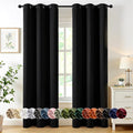 MIULEE Blackout Curtains for Bedroom 2 Panels 40 x 86 Inch Long Black | Thermal by MIULEE