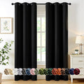 MIULEE Blackout Curtains for Bedroom 2 Panels 40 x 78 Inch Long Black | Thermal by MIULEE