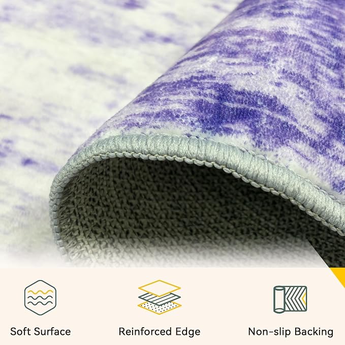 RELEANY Washable Round 8ft Area Rug - Image 3