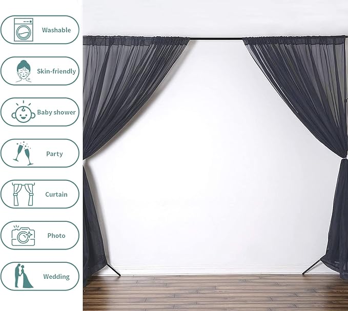 Akiky Canopy Bed Curtains Bed Canopy for Girls Room Elegant Sheer Curtain for Twin Full Queen Size Bed Drapes,8 Panels Canopies with Light,Room Décor(Full/Queen, Gray Canopy)
