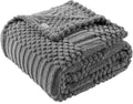 90x90 Inch Grey Queen Large Blanket by LUSSENAHOME