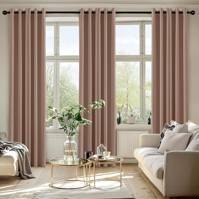 MIULEE Blackout Curtains for Bedroom 2 Panels 40 x 84 Inch Long Cappuccino | - Image 6