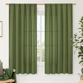 Light Filtering Linen Curtains 63 inches Long by LAMIT