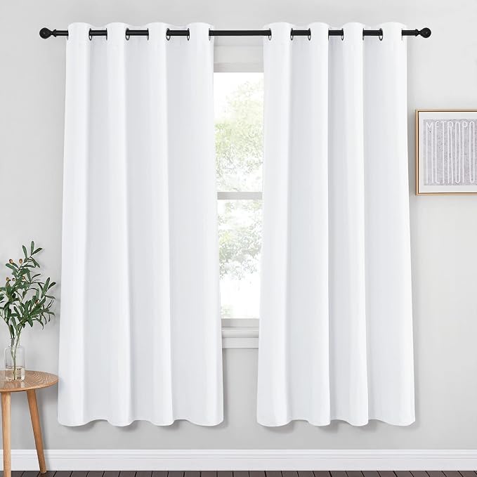 NICETOWN White Bedroom Curtain 72 inches Long by NICETOWN