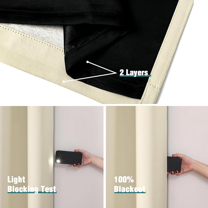 ChrisDowa 100% Blackout Curtains - Image 5
