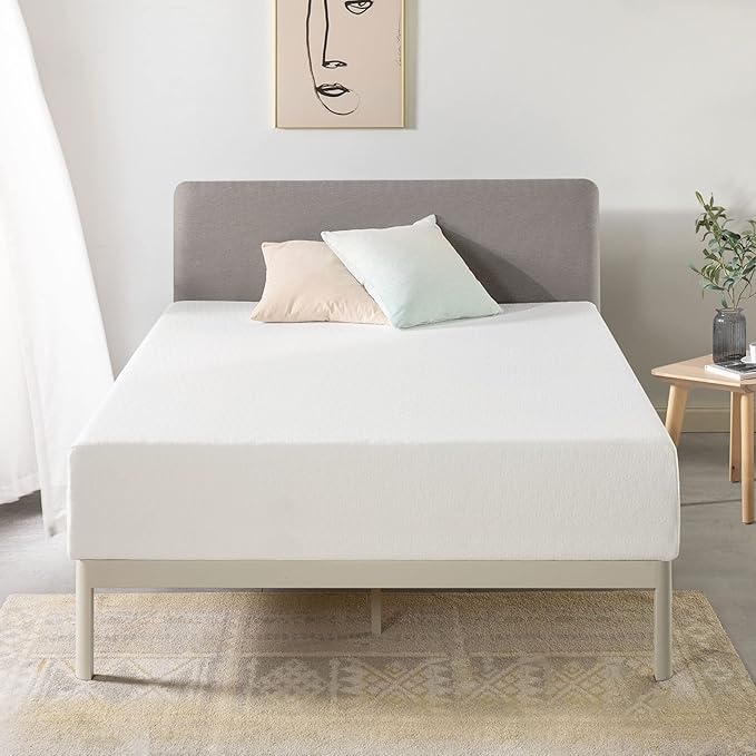 Best Price Mattress 14 Inch Cal King Mattress Bed-In-A-Box, Green Tea Memory Foam, White