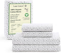 LANE LINEN Sustainably Produced 100% Organic Cotton Queen Sheet Set, Soft & Comfy Fully Elasticized Printed Bedding Sheets & Pillowcase Set, 15" Deep Pocket Queen Sheets- Haze Grey
