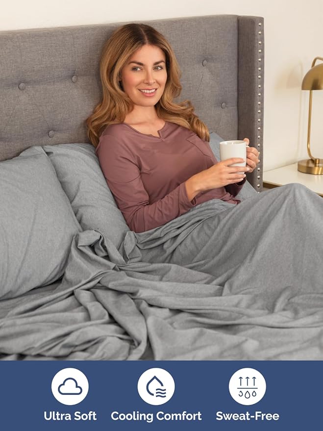 Extra Deep King Sheet Set - 6 Piece Breathable and Cooling Sheets - Hotel Luxury Bed Sheets Set - Easy Fit - Soft, Wrinkle Free and Comfy Sheets Set - Heathered Grey Sheet Set with Extra Deep Pockets