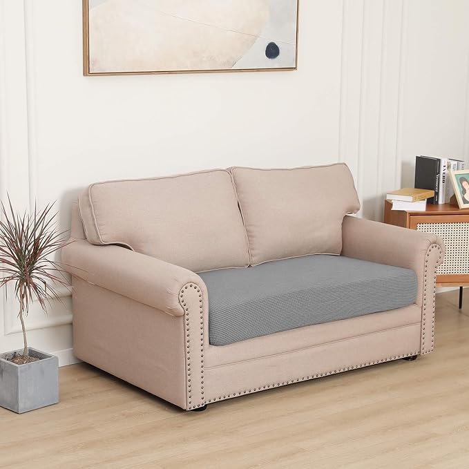 Easy-Going Stretch 1 Piece Loveseat Couch Cushion Cover - Image 2