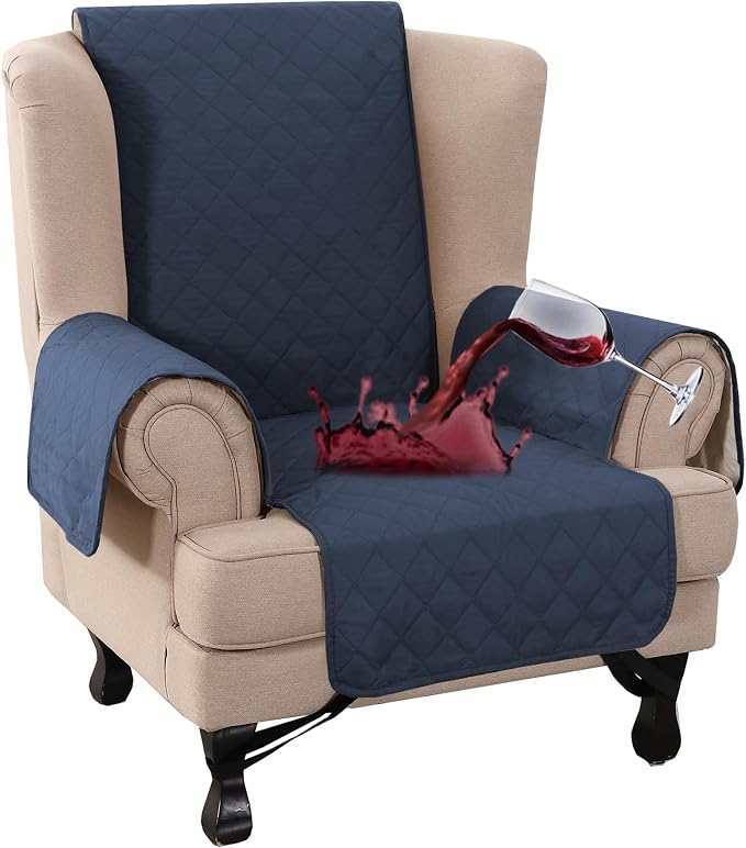 Turquoize 100% Waterproof Wing Chair Cover Wing Armchair Slipcovers Chair Couch by Turquoize