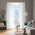 MIULEE 2 Panels White Sheer Curtains by MIULEE