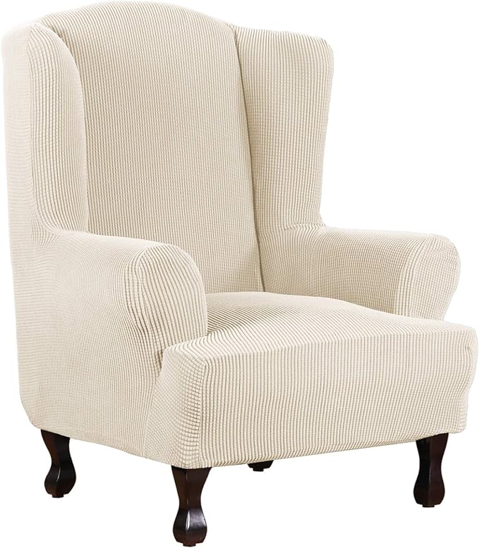 H.VERSAILTEX Wing Chair Slipcover Chair Covers by HVERSAILTEX