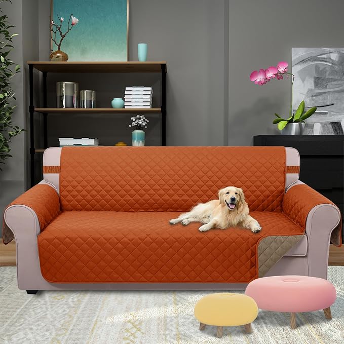 U-NICE HOME 4 Seater Sofa Cover 91''Large Couch Cover, Pet Friendly, Elastic - Image 2