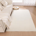 SHACOS Silky Soft Faux Rabbit Fur Area Rug 3'x5' Non Slip Washable Padded Throw by SHACOS