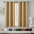 MIULEE Blackout Curtains for Bedroom 2 Panels 40 x 45 Inch Long Gold | Thermal by MIULEE