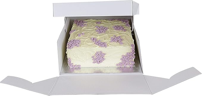PME, 11 x 6in tall Square Cake Box, Standard, White