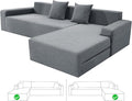 ZNSAYOTX Sectional Couch Covers, Stretch Jacquard Slipcovers by ZNSAYOTX
