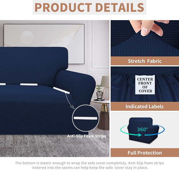 Easy-Going 100% Waterproof Chair Couch Cover, Stretch Jacquard Sofa Cover | - Image 4