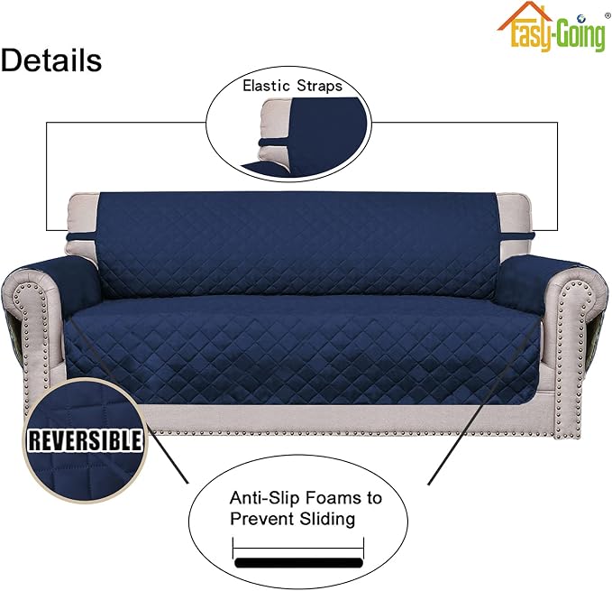 Easy-Going Reversible Couch Cover, Oversized Chair, Water Resistant Furniture - Image 3