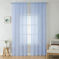 Sheer Curtains 90 inches Long 2 Panels Set by OWENIE