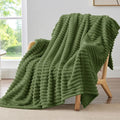 BEDELITE Ribbed Fleece Throw Blanket by BEDELITE
