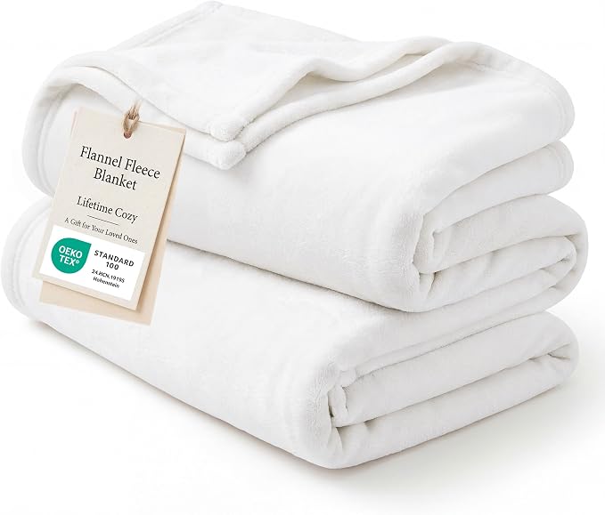 Bedsure GentleSoft Fleece Blanket California King White by Unknown