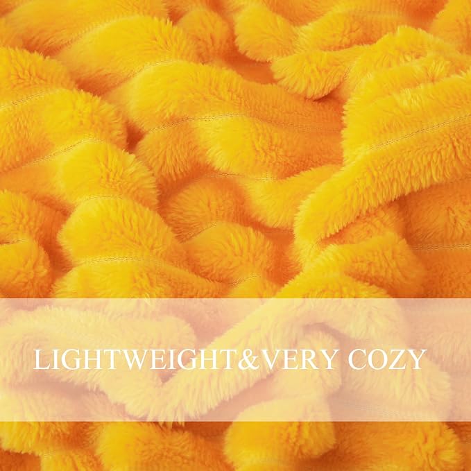 Gold Fleece Throw Blanket 50”×60” - Image 5