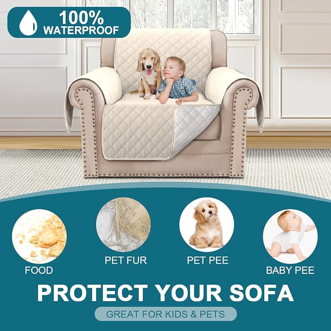 Turquoize 100% Waterproof Sofa Covers Chair Cover Slipcover Couch Protector - Image 2