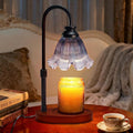 Flower Candle Warmer Lamp with Timer: Birthday Gifts for Women Mom, House Warming Gifts New Home Decor, Dimmable Candle Warmer for Jar Candles, Height Adjustable Wax Melts Warmer (Gray)
