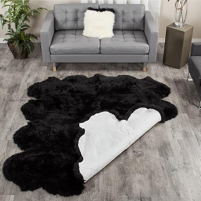 HUAHOO Premium Genuine Sheepskin Rug Real Australia Sheepskin Natural Luxury - Image 6