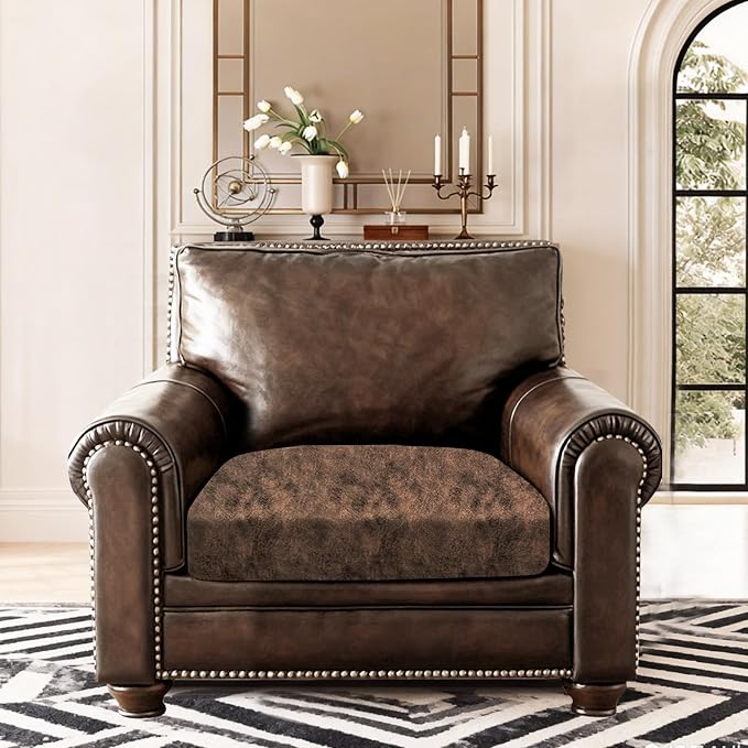 ANARACHON Leather Look Couch Cushion Covers Sofa Seat Slipcovers Sets Couches - Image 2
