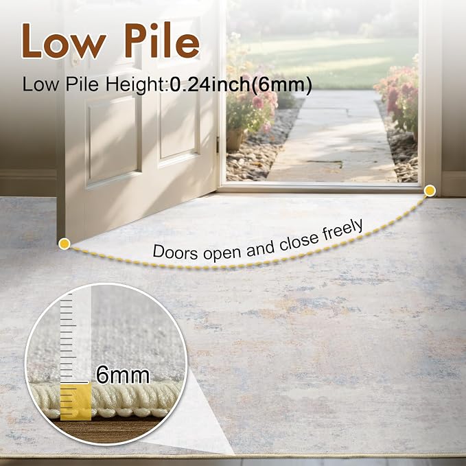 8x10 Ft Large Area Rugs for Living Room, Soft Non-Slip Washable Rugs Modern - Image 7
